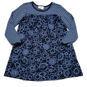 HANNA ANDERSSON Blue striped dress 110